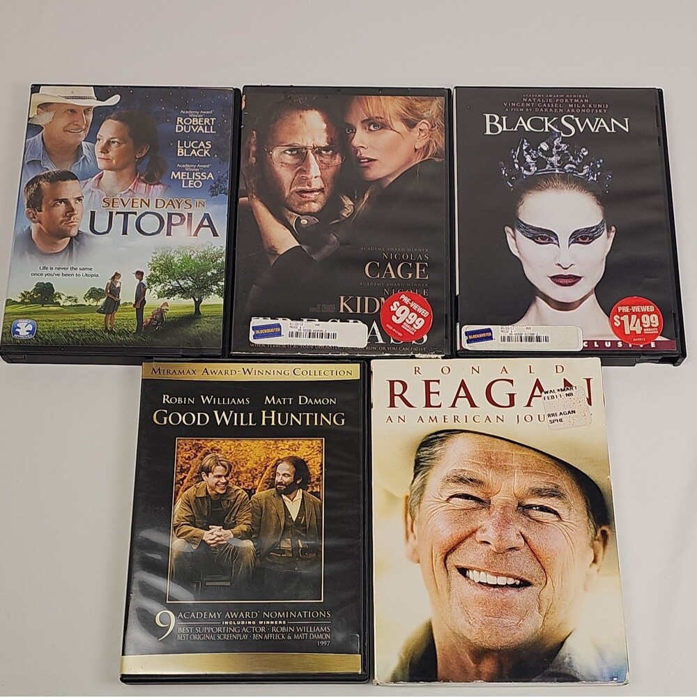 DVD Lot of 5 Drama Movies Good Will Hunting Black Swan Trespass Seven Days